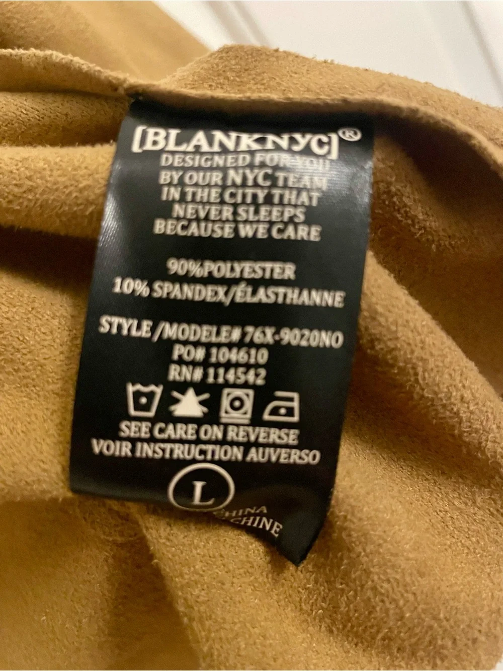 Blank NYC Draped Moto Jacket - Caramel Brown